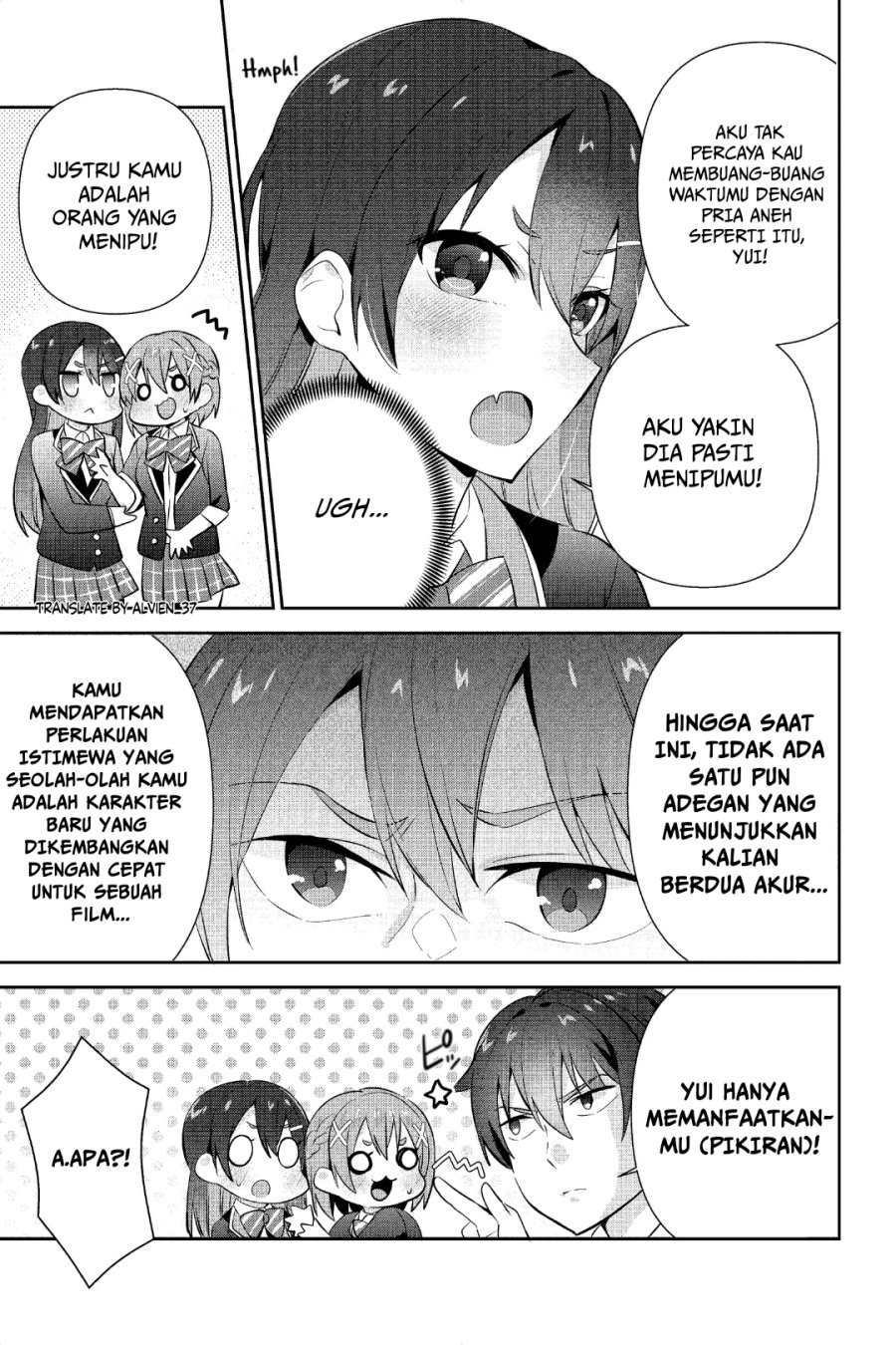 The Cute Girl Sitting Next to Me Is Trying to Make Me Fall in Love With Her as a Way to Ridicule Me Chapter 11 Bahasa Indonesia